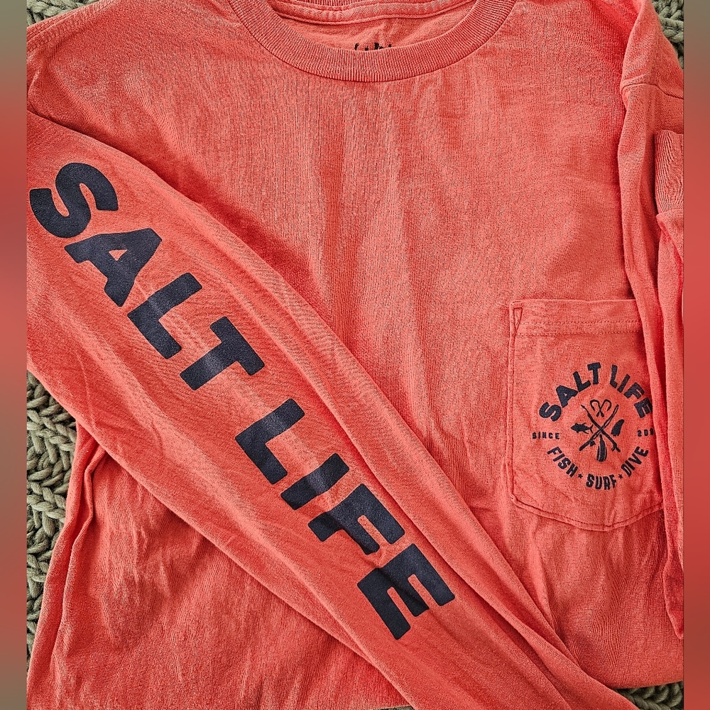 Salt Life Long Sleeve Coral T-shirt